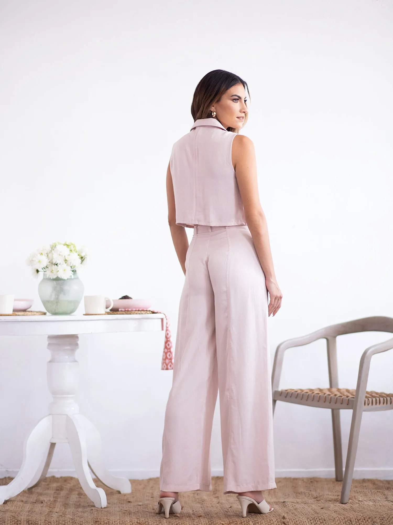 Seam Detailed High Waist Pant