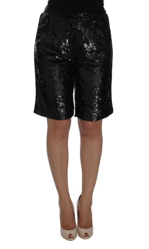 Sequined Above Knees Shorts