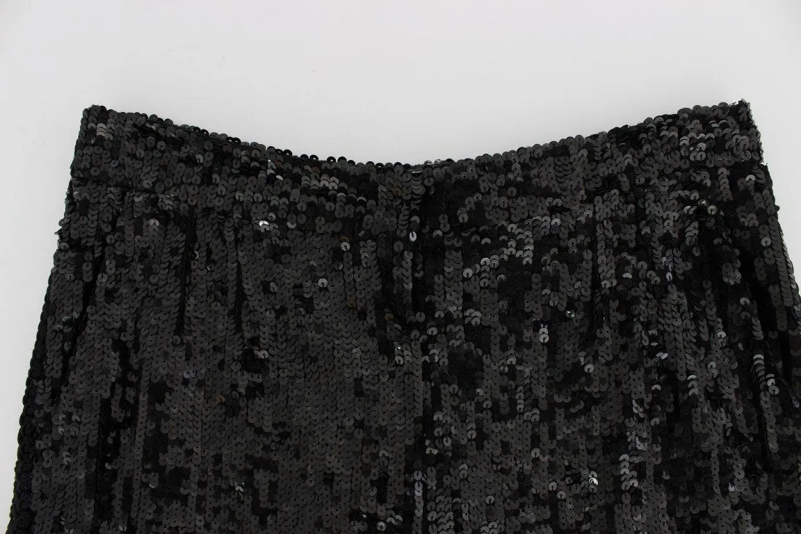 Sequined Above Knees Shorts