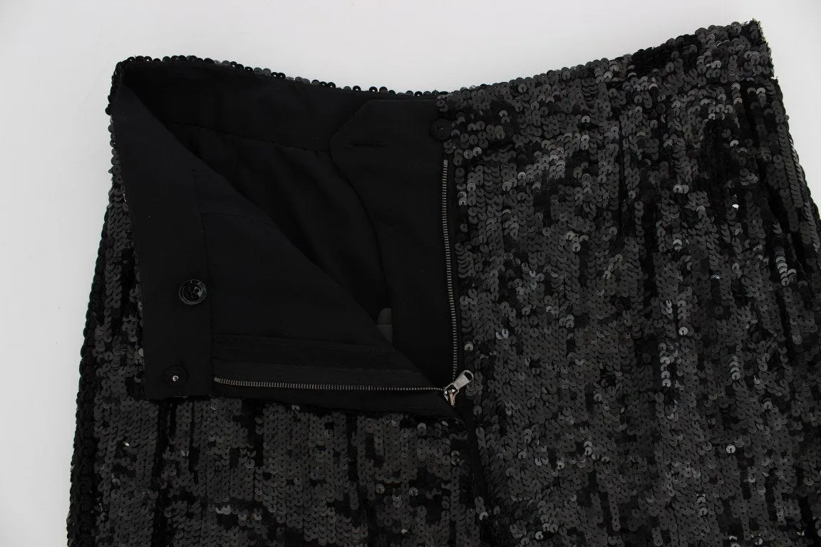 Sequined Above Knees Shorts