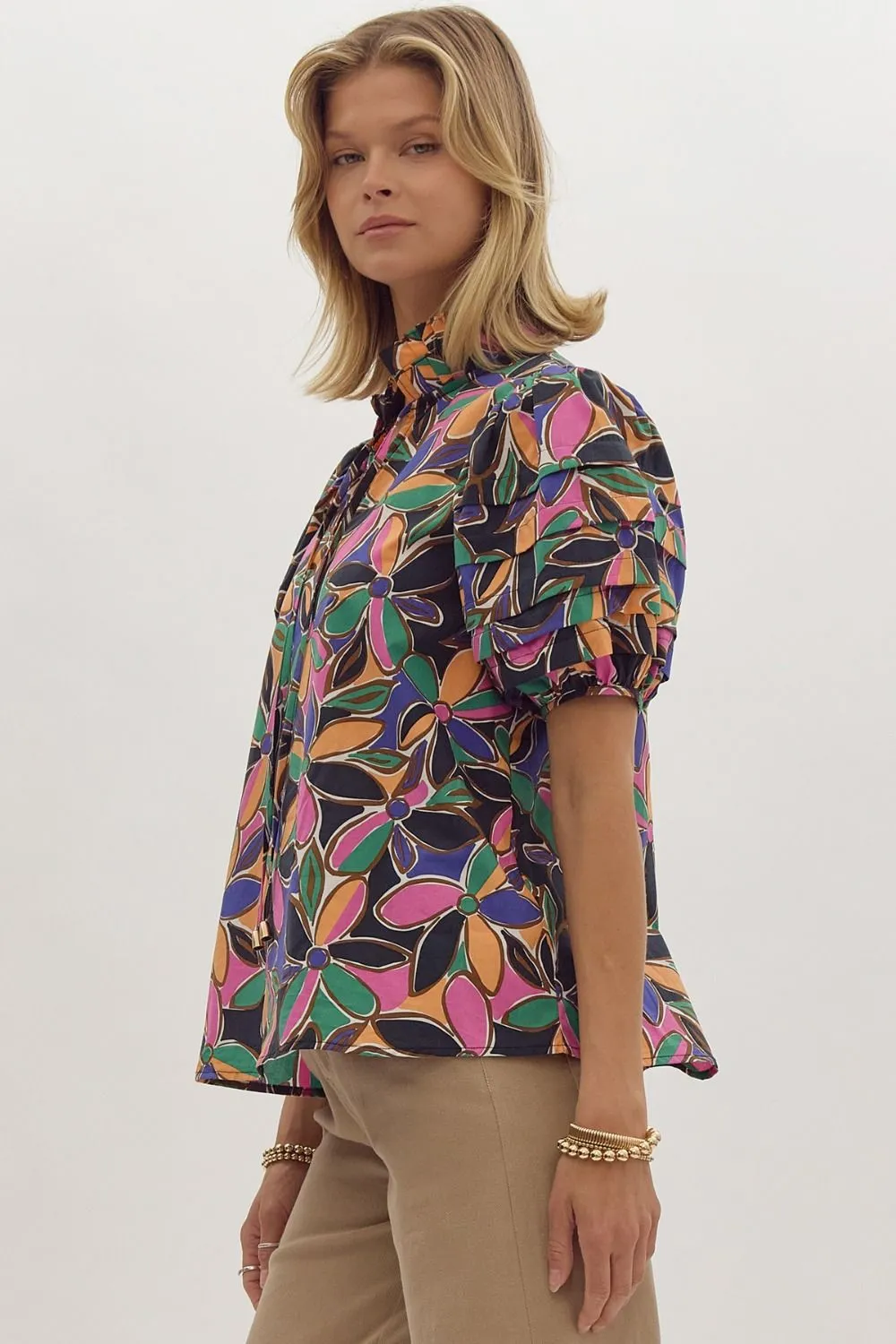 She Inspires Floral Top: Multi