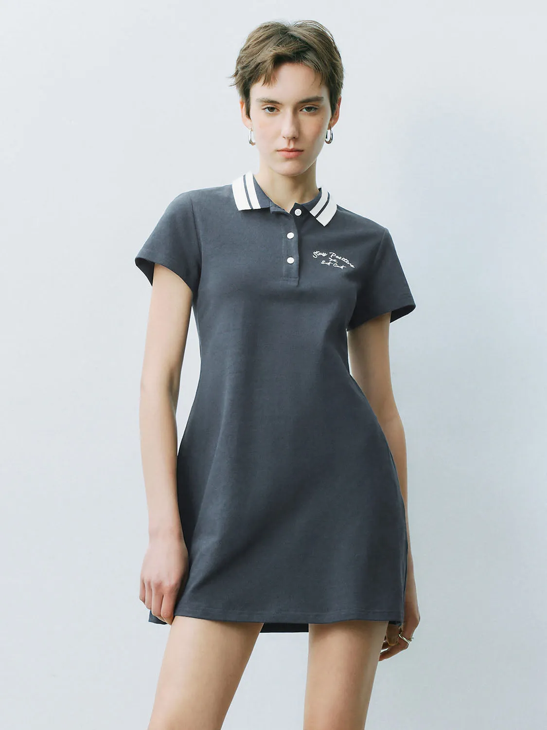 Shirt Collar A-Line Dresses