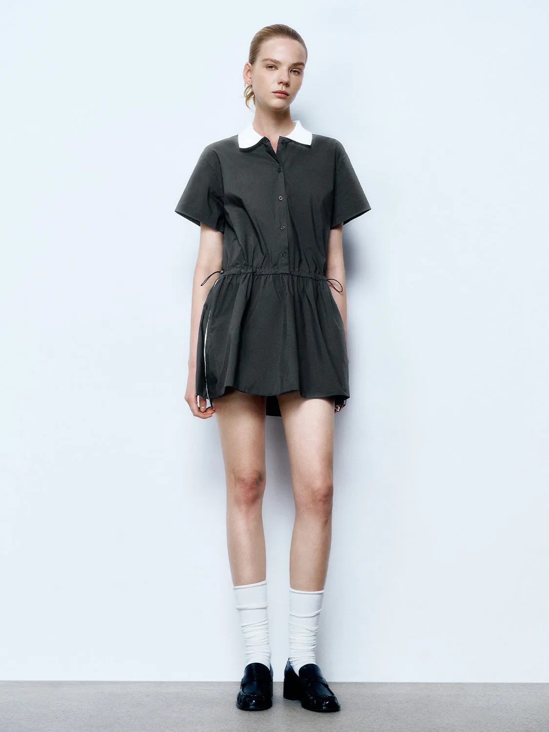 Shirt Collar A-Line Dresses