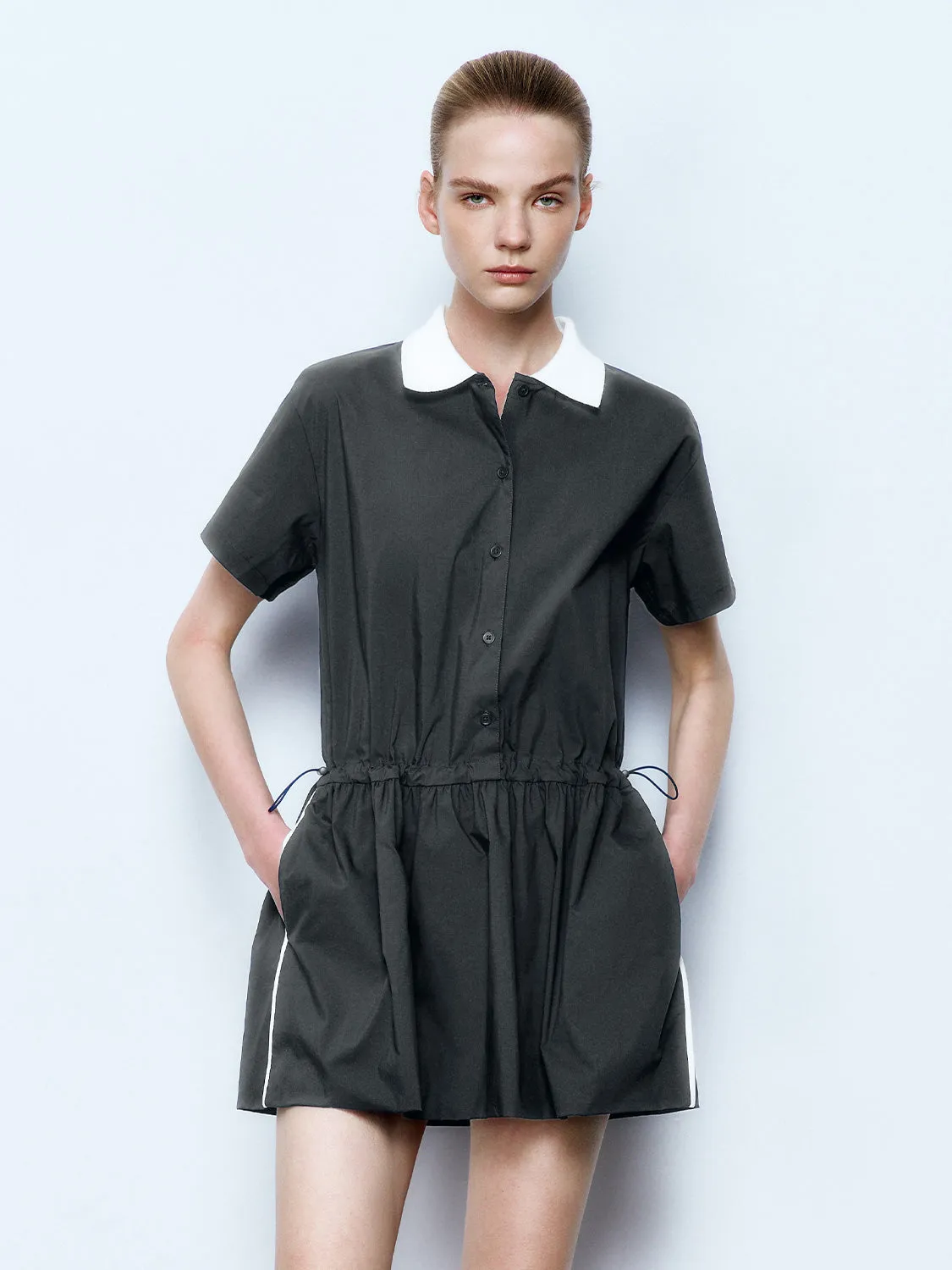 Shirt Collar A-Line Dresses