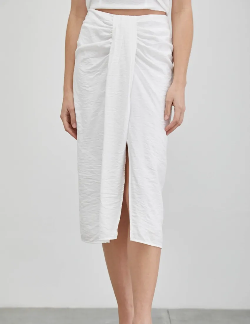Side Slit Detail Midi Skirt