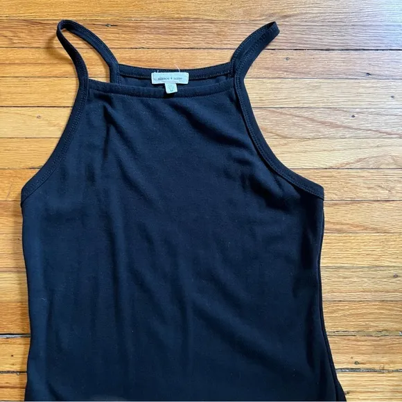 Silence   Noise Black Dress, Knit Tank Body Con, 90s