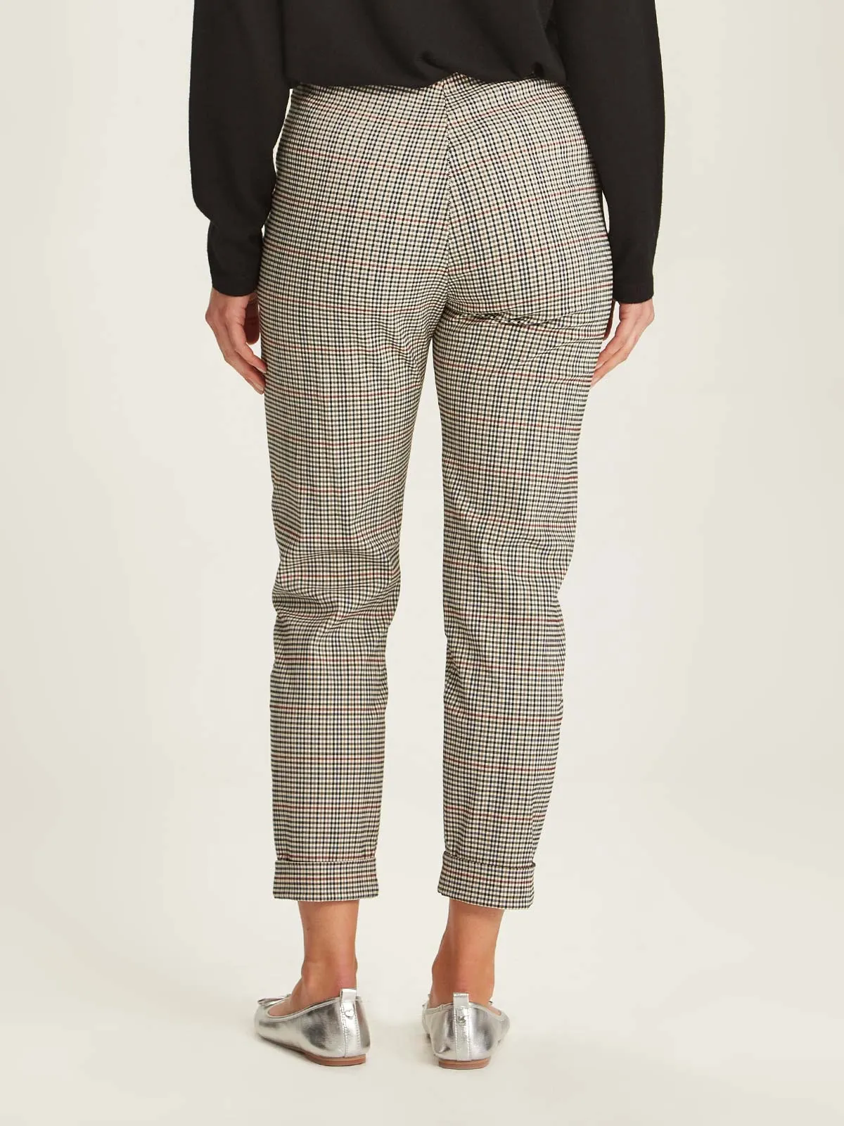 Sills Check Cuffed Hepburn - Acorn Check