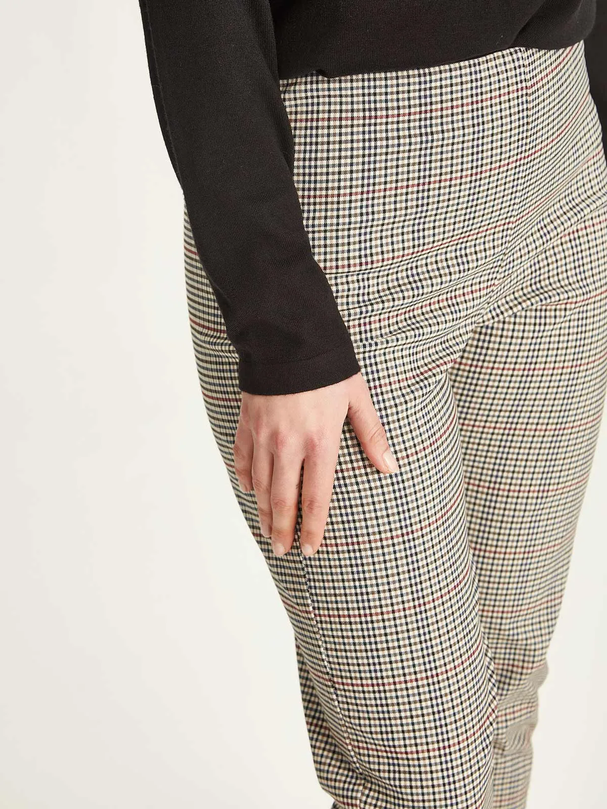 Sills Check Cuffed Hepburn - Acorn Check