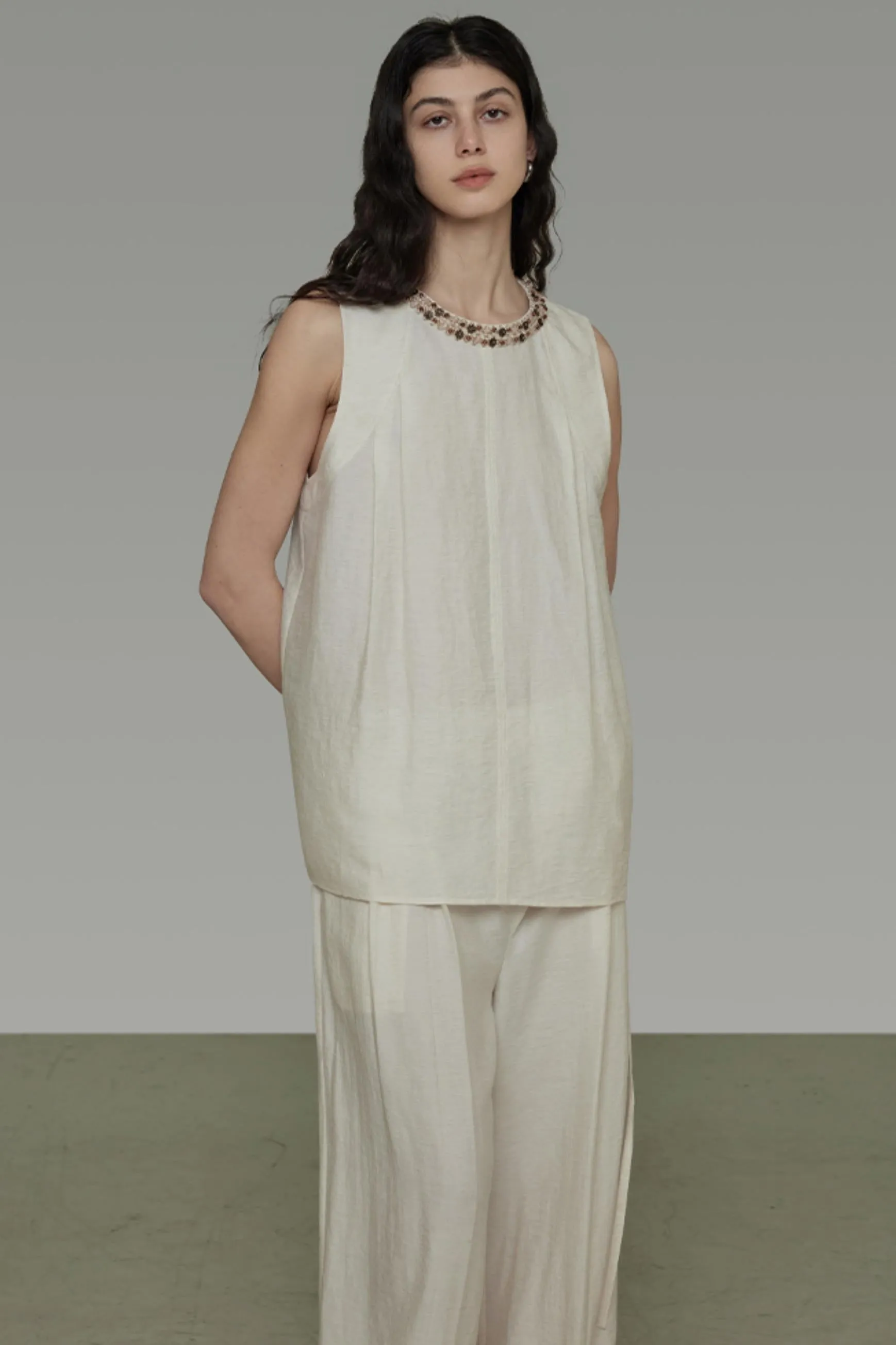 Simple Union Collar Vest