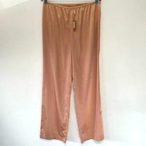 Skims Woven Shine Satin LoungePants Pink Sand