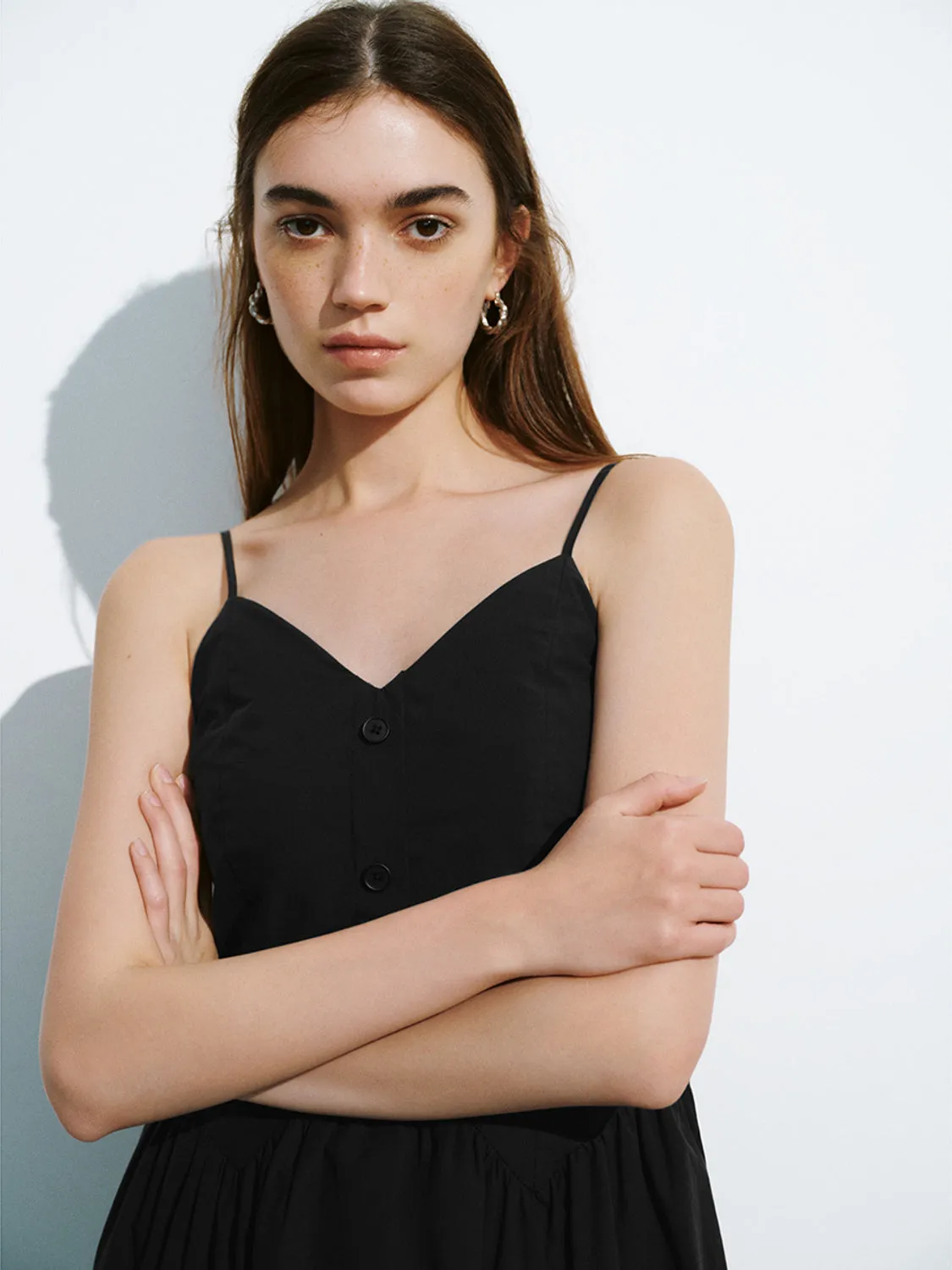 Sleeveless V-Neck A-Line Dresses