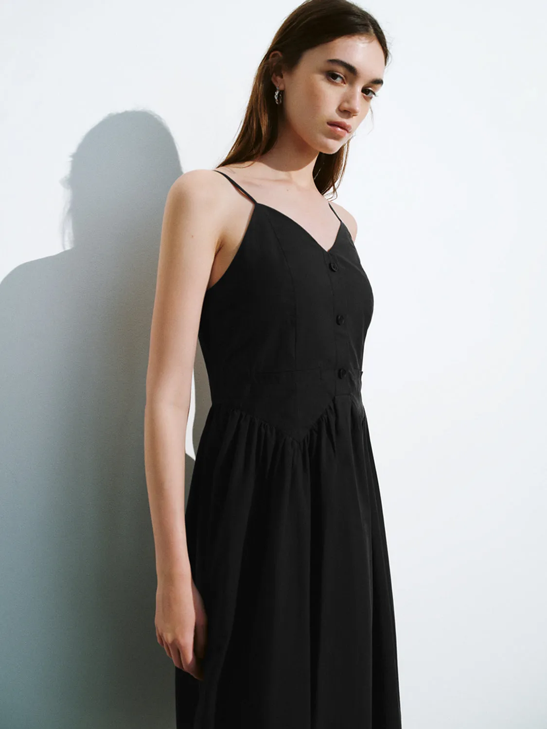 Sleeveless V-Neck A-Line Dresses