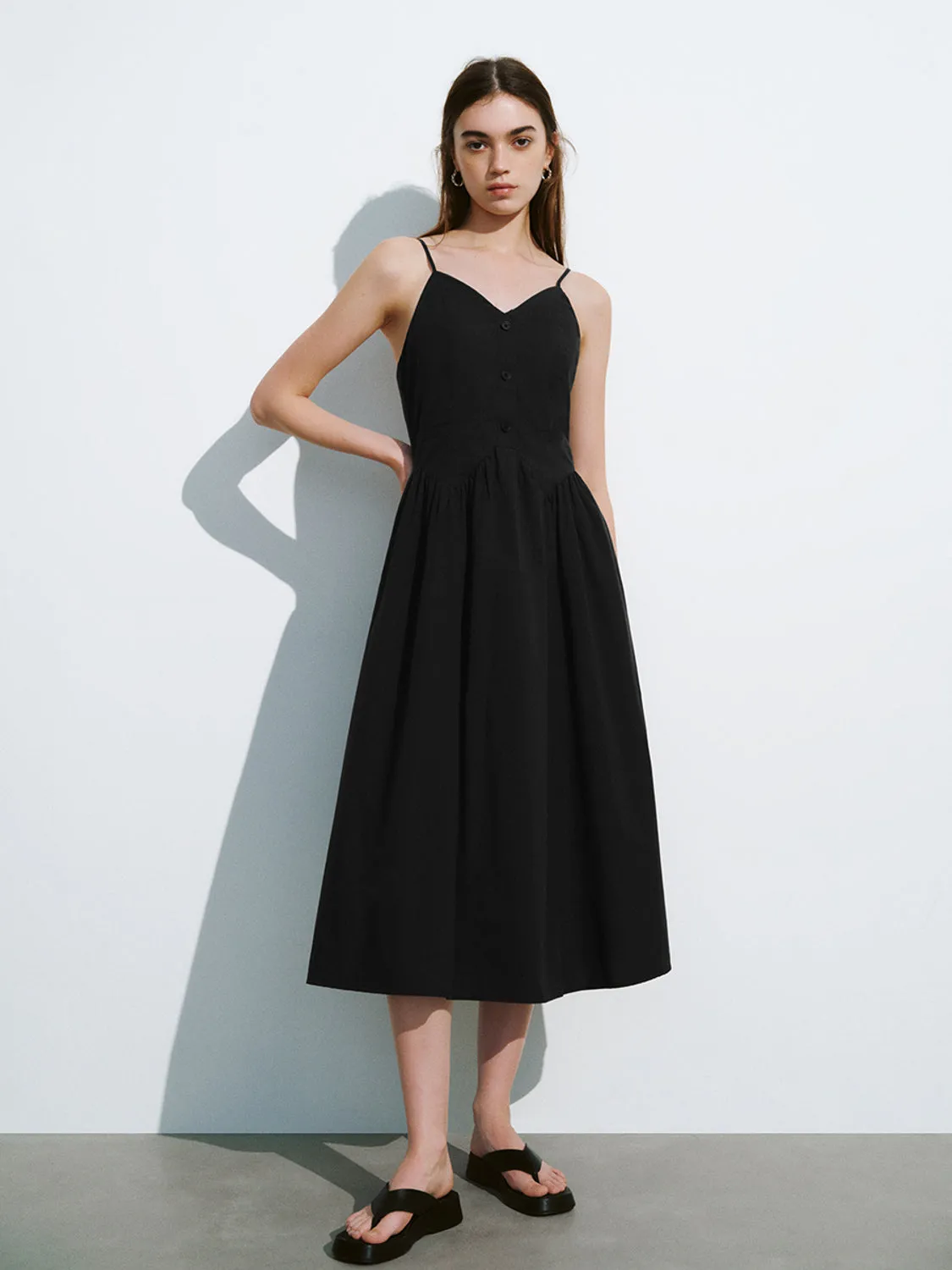 Sleeveless V-Neck A-Line Dresses