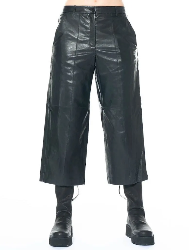 Sofi Pants - Black Leather