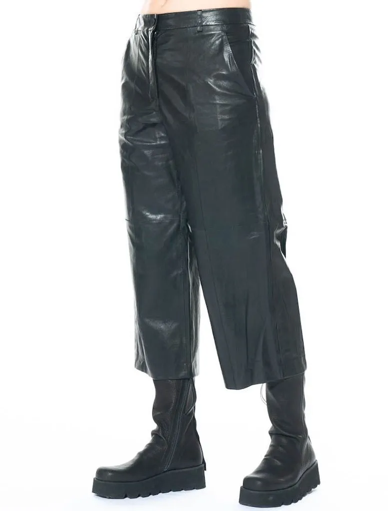 Sofi Pants - Black Leather
