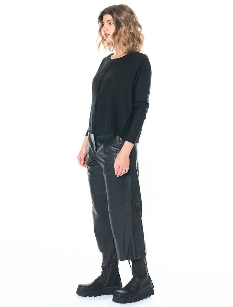 Sofi Pants - Black Leather