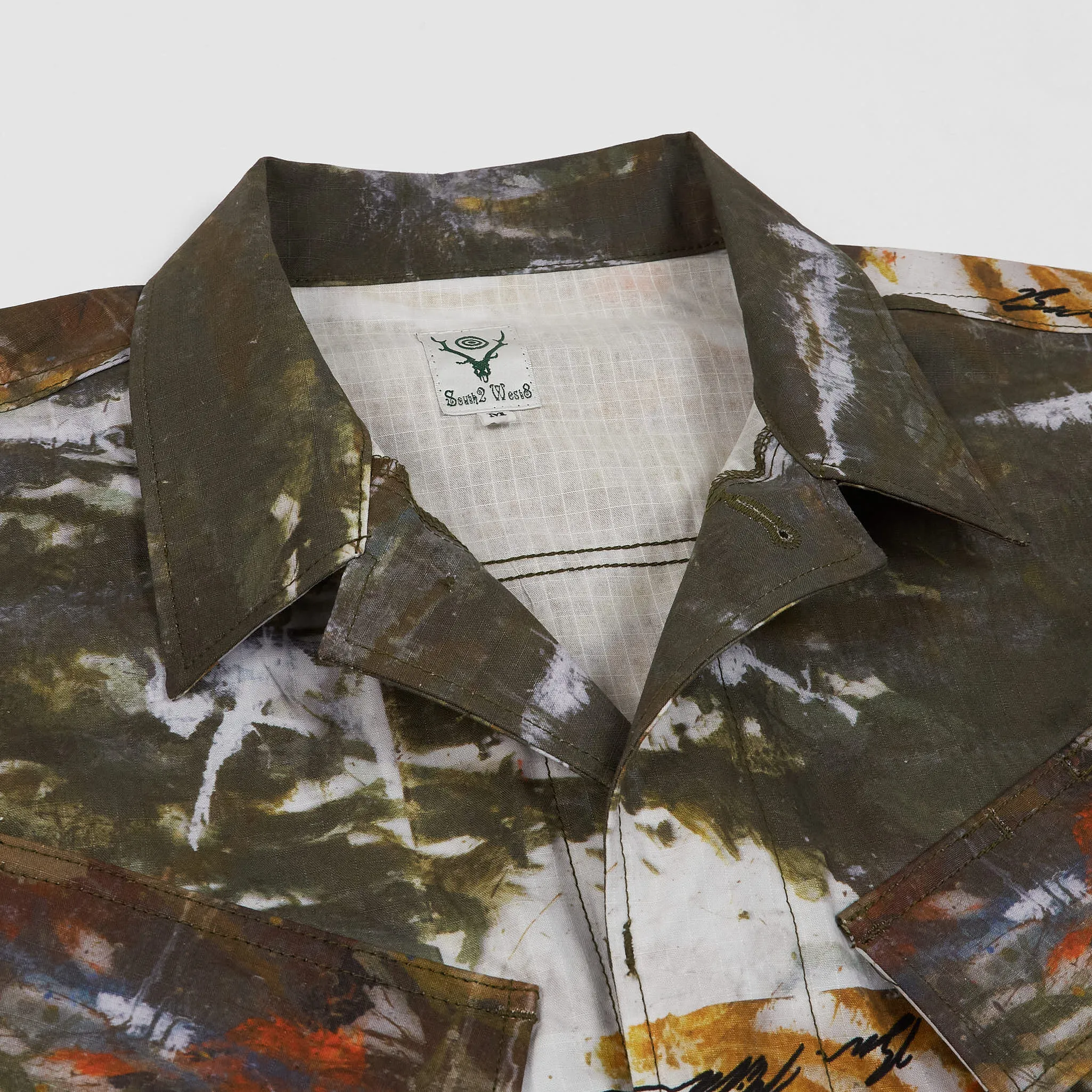 South2 West8 x Ben Miller Printed Artwork Hunting Fatigue Overshirt Jacket