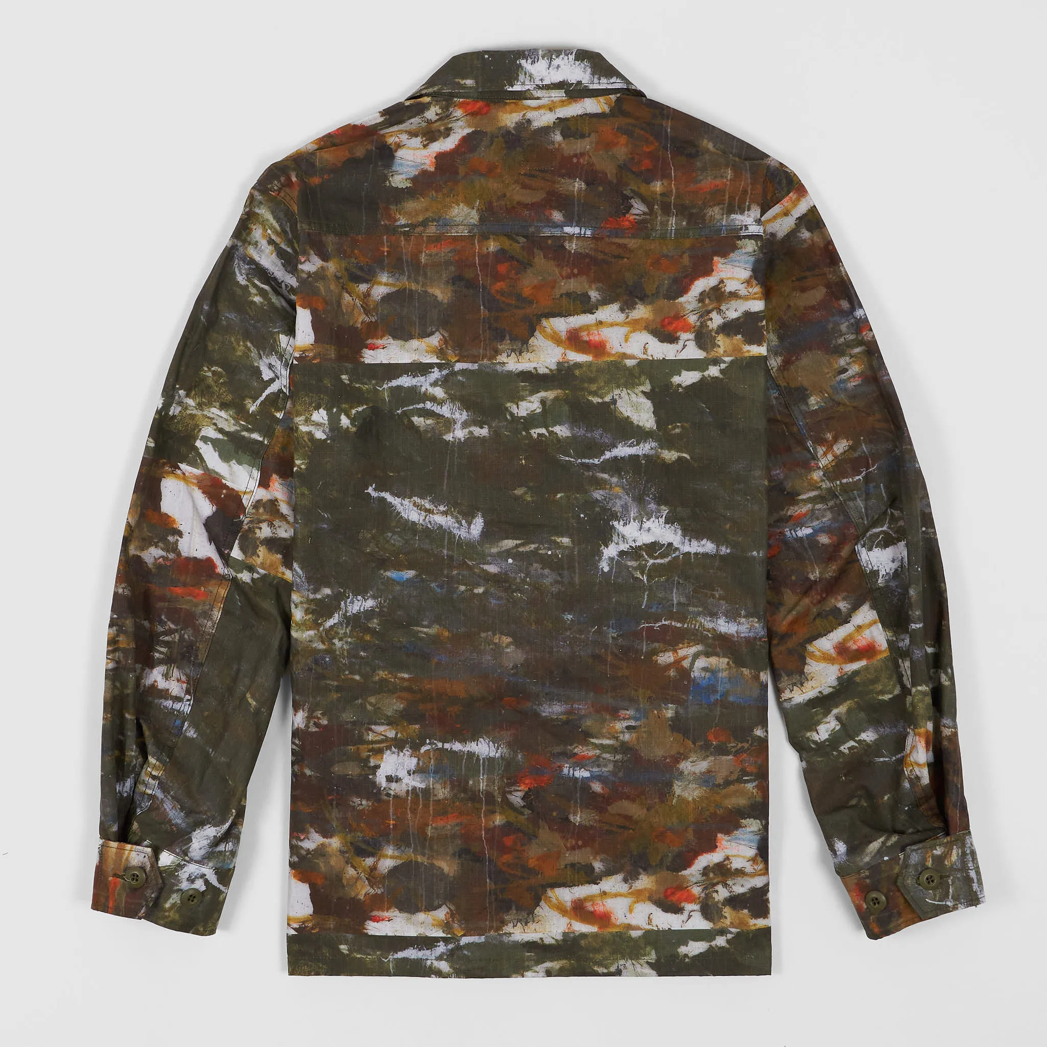 South2 West8 x Ben Miller Printed Artwork Hunting Fatigue Overshirt Jacket