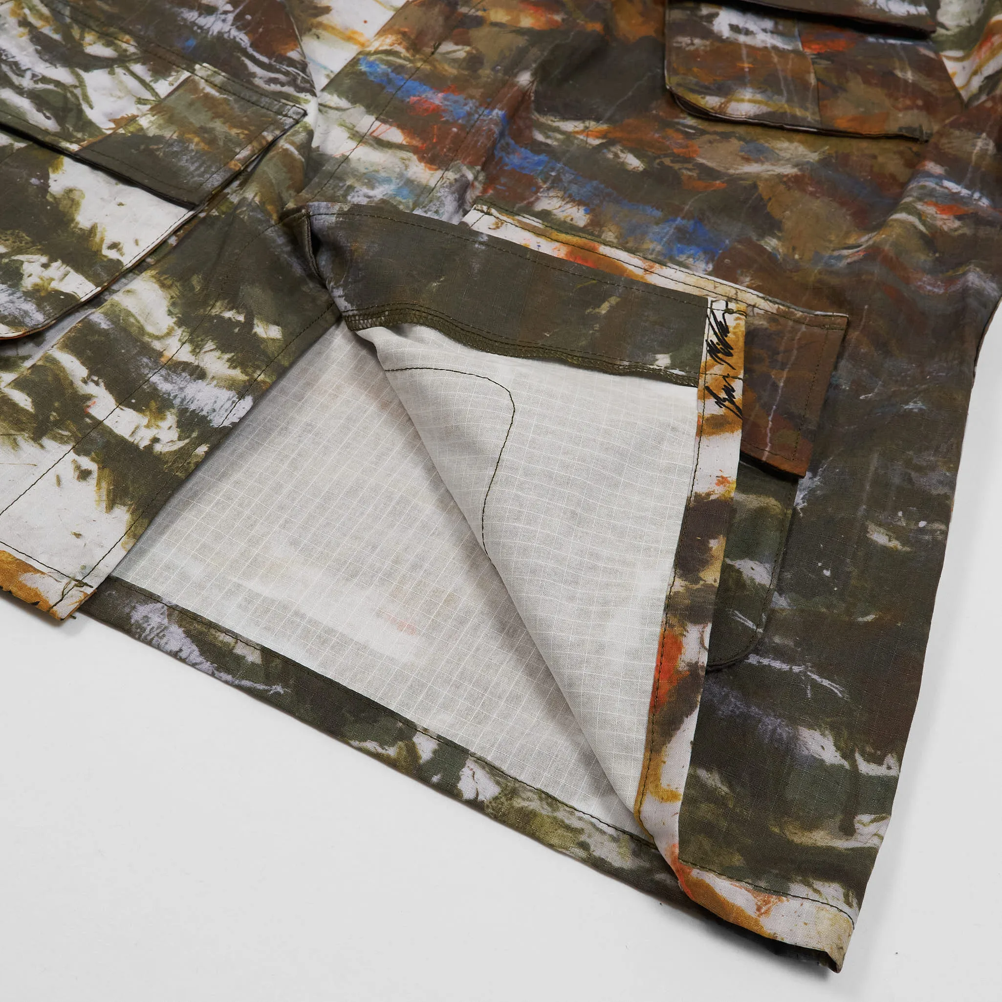 South2 West8 x Ben Miller Printed Artwork Hunting Fatigue Overshirt Jacket