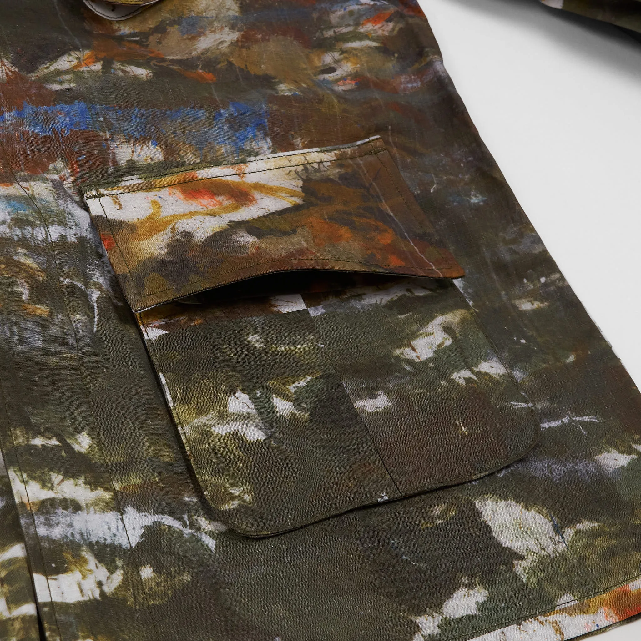 South2 West8 x Ben Miller Printed Artwork Hunting Fatigue Overshirt Jacket