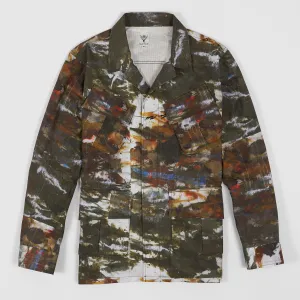 South2 West8 x Ben Miller Printed Artwork Hunting Fatigue Overshirt Jacket