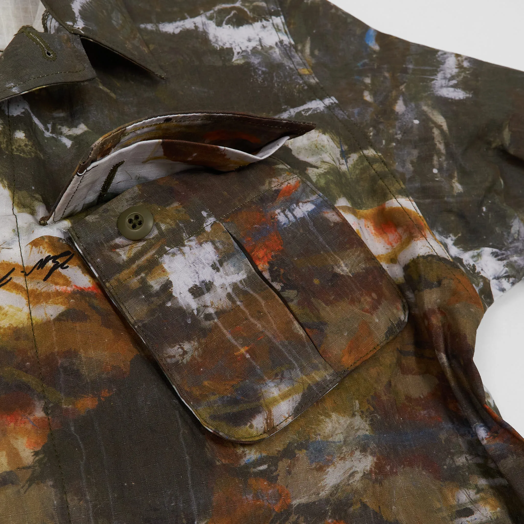 South2 West8 x Ben Miller Printed Artwork Hunting Fatigue Overshirt Jacket