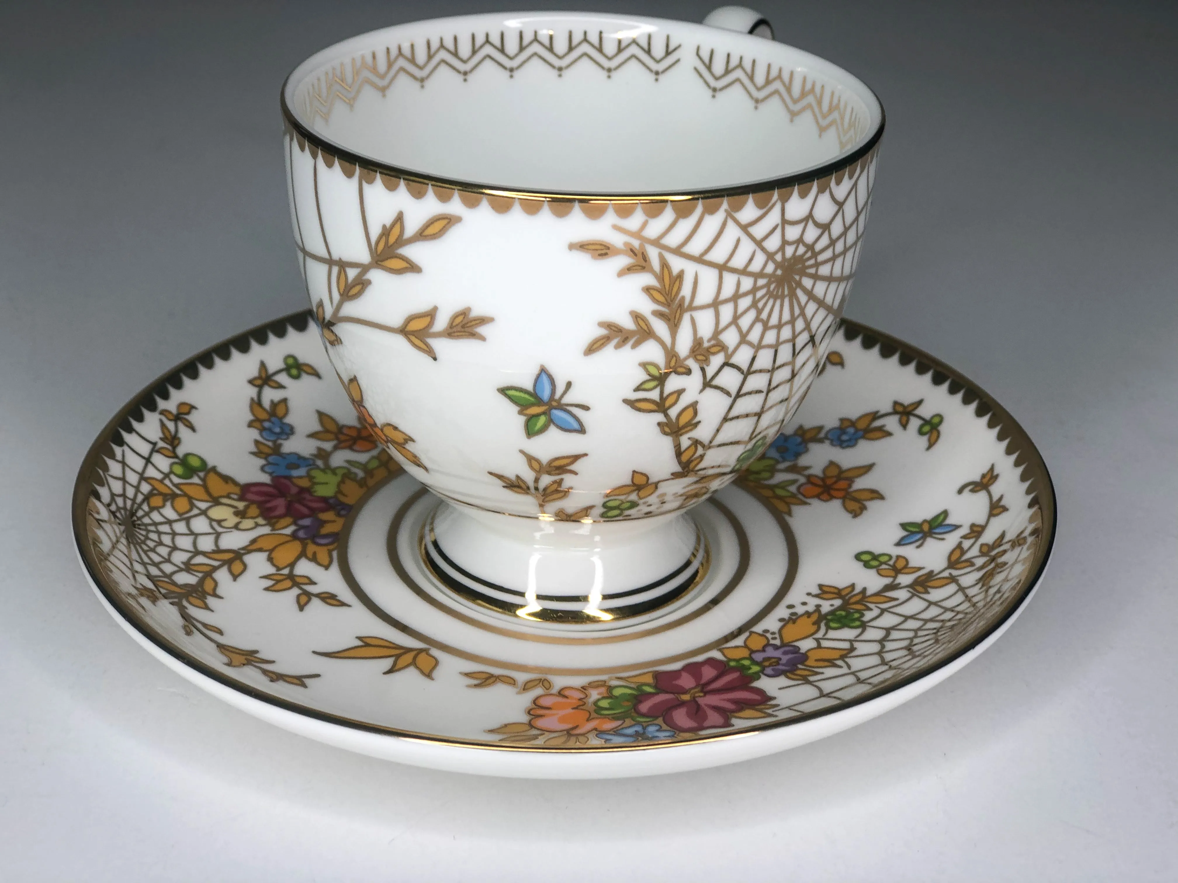 Spiderweb Tea Cup & Saucer Set