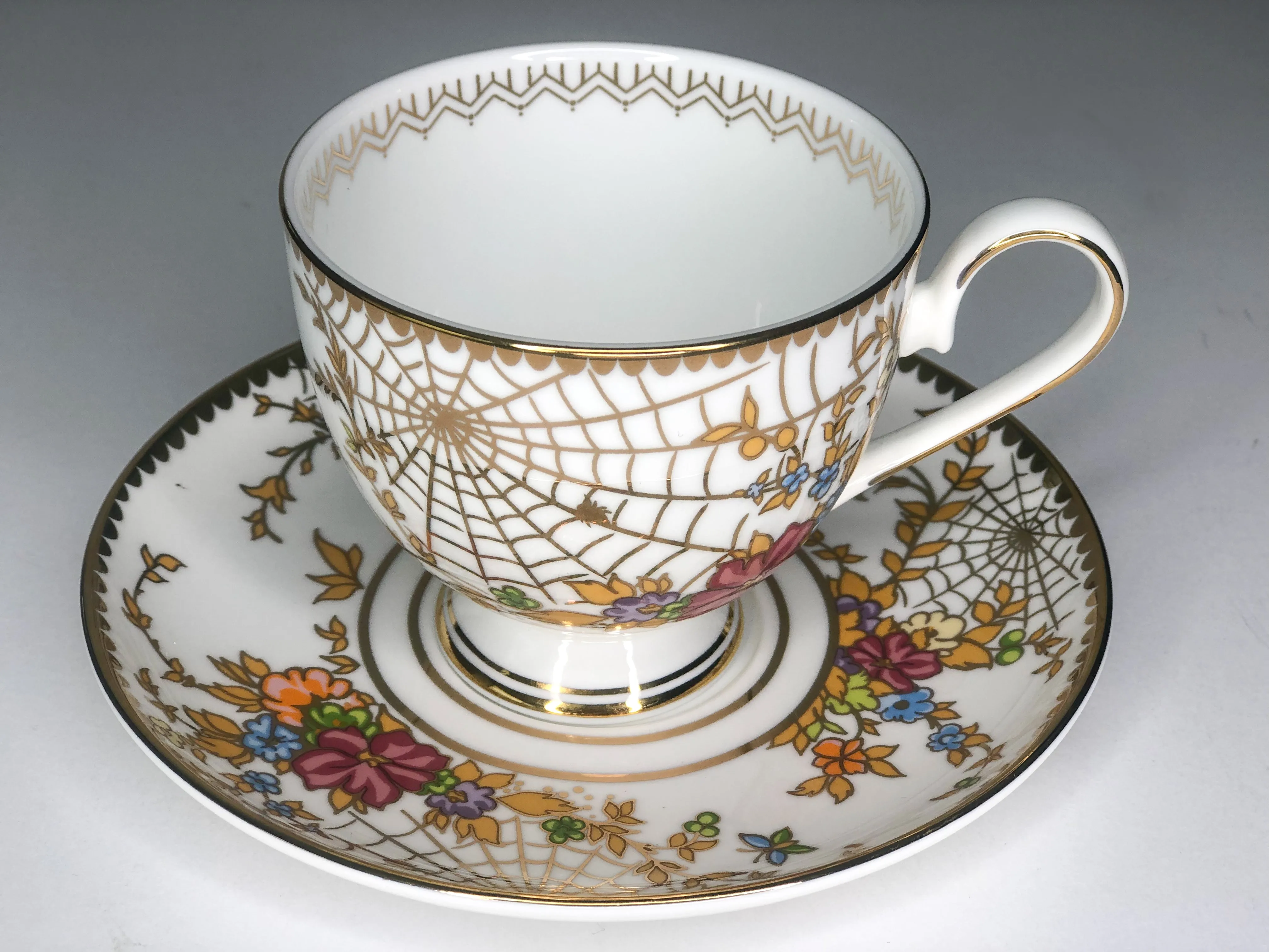 Spiderweb Tea Cup & Saucer Set