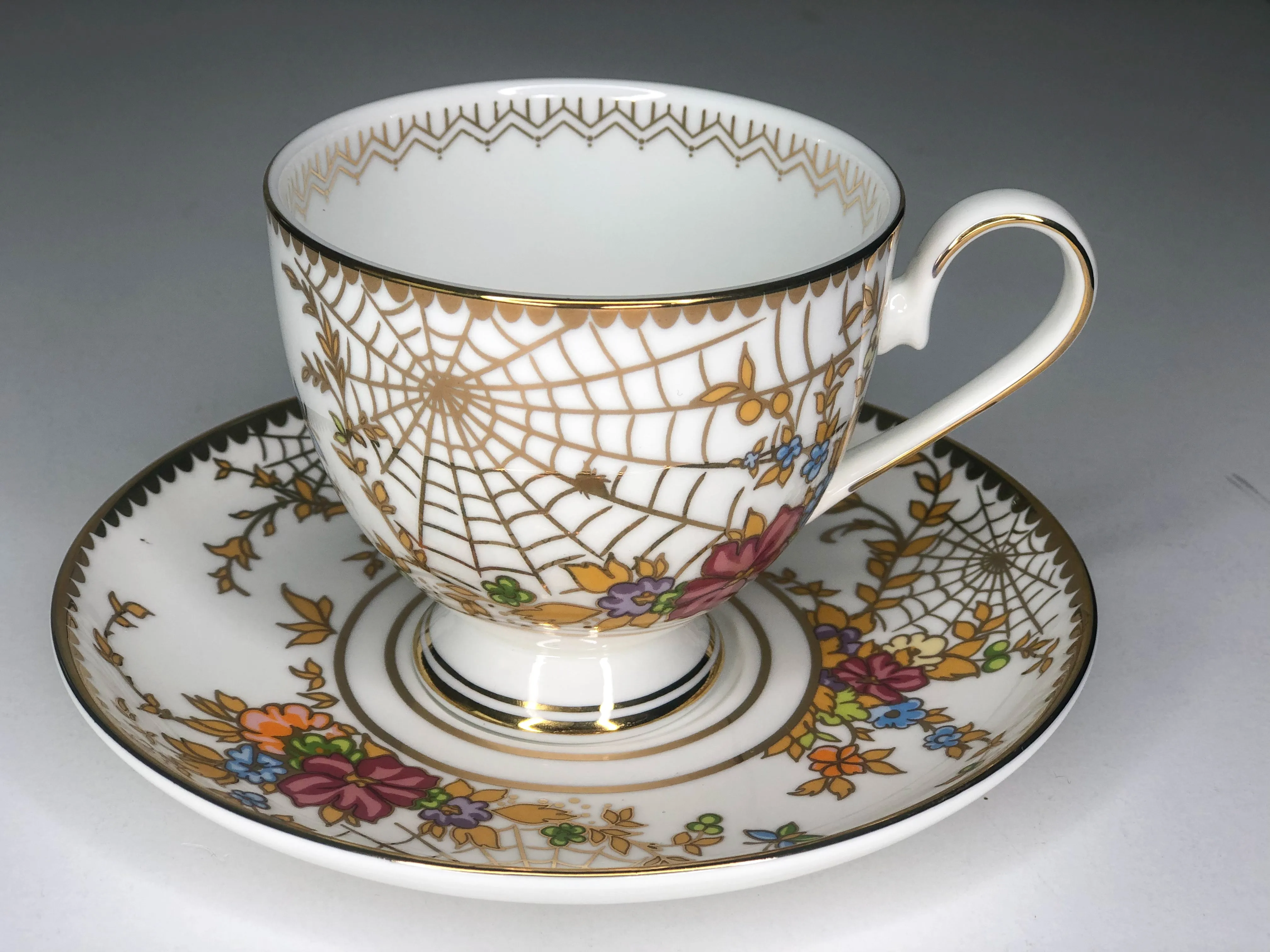 Spiderweb Tea Cup & Saucer Set