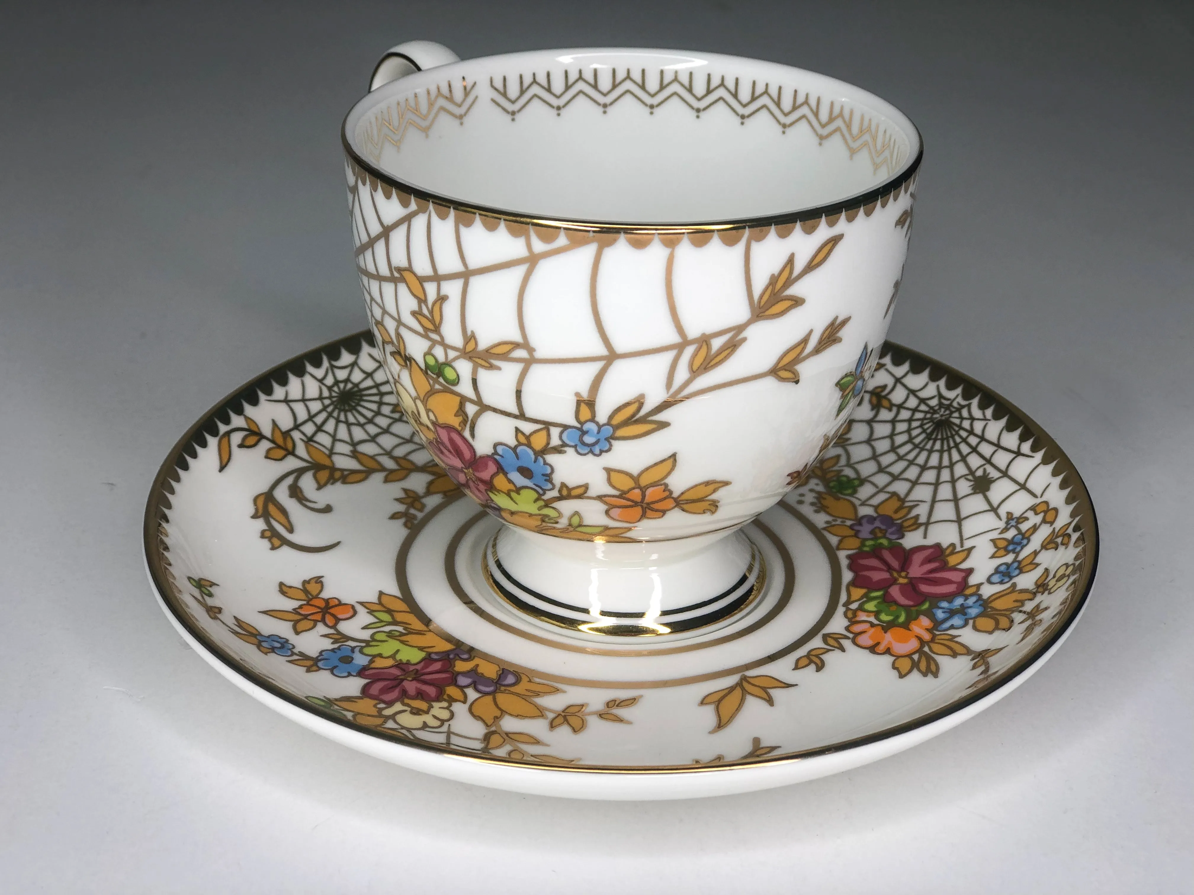 Spiderweb Tea Cup & Saucer Set