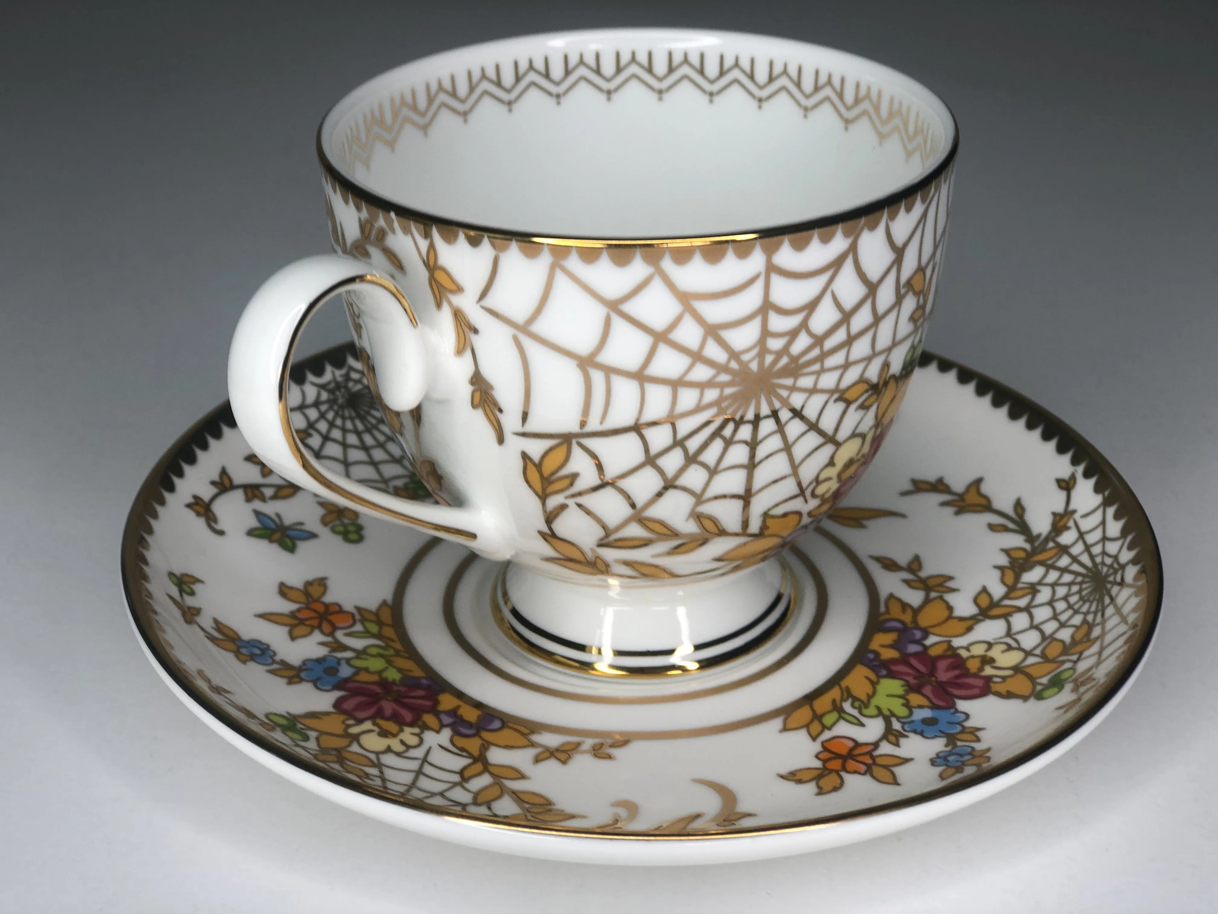 Spiderweb Tea Cup & Saucer Set