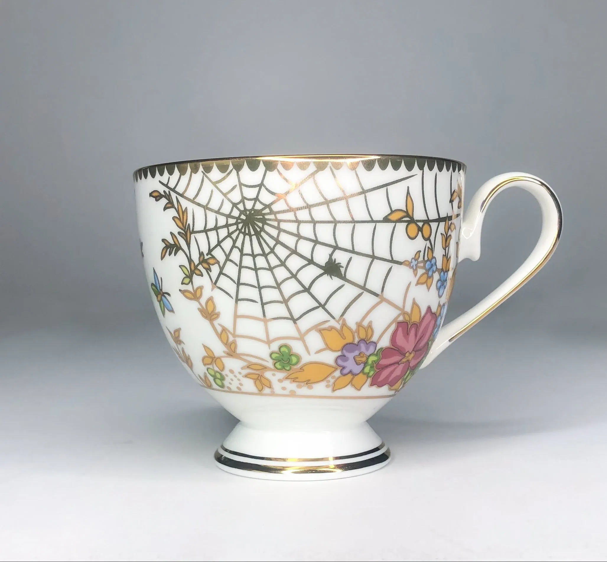 Spiderweb Tea Cup & Saucer Set