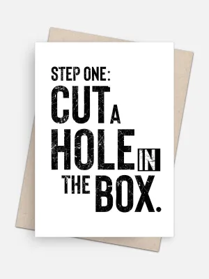 Step One / Cut a Hole In The Box Love Card