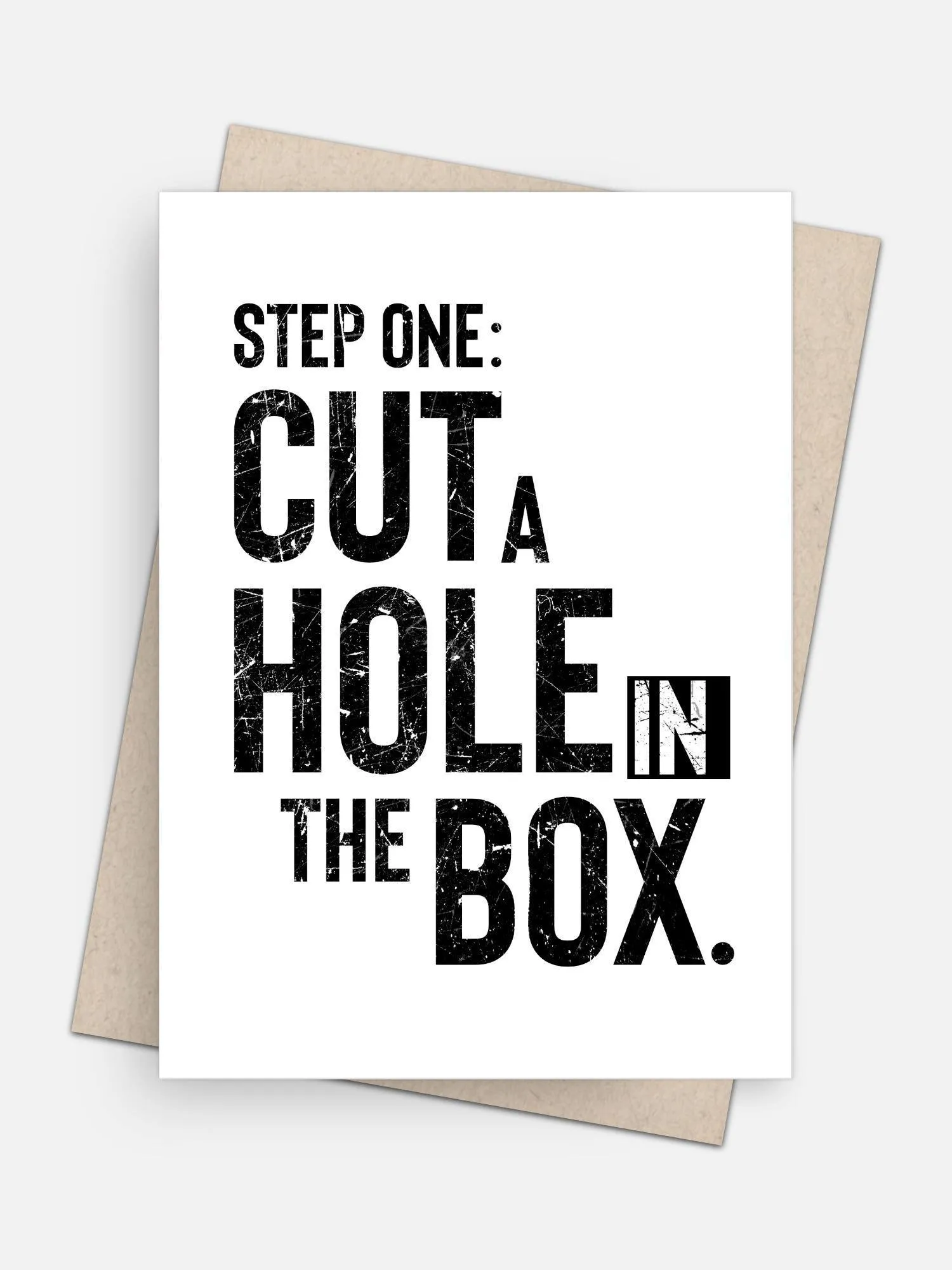 Step One / Cut a Hole In The Box Love Card