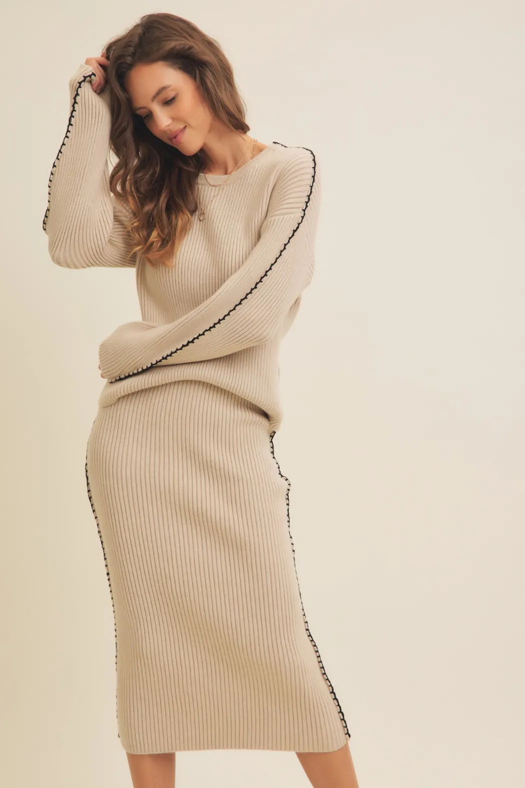 Stitch Det Sweater Midi Skirt