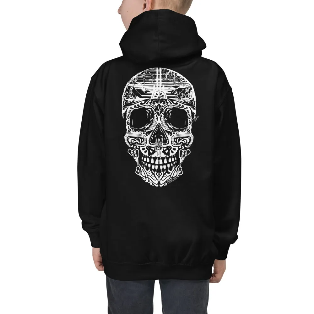 Stone Age youth Sugar Skull Hoodie -Print on Demand