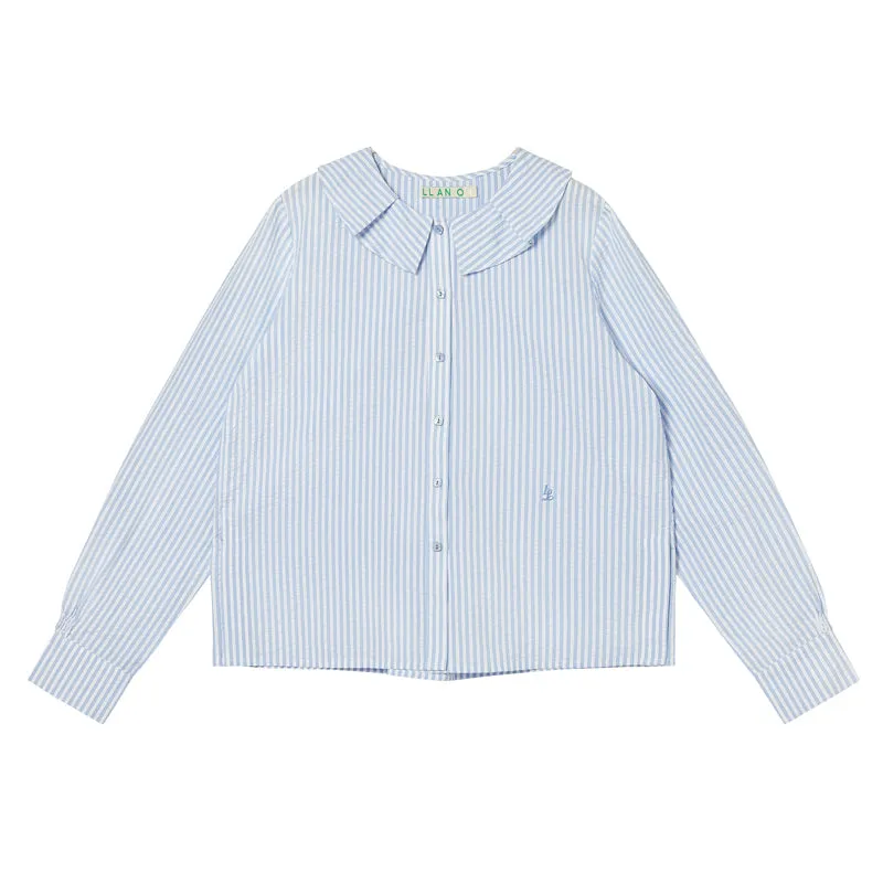 Striped Button-Up Blouse