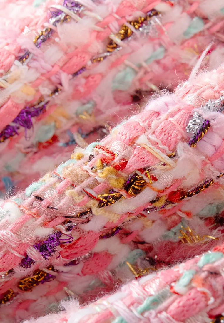 Structured Frayed-detail Checked Jacket