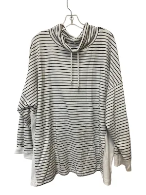 Sweatshirt Collar By Time And Tru In Striped Pattern, Size: 22
