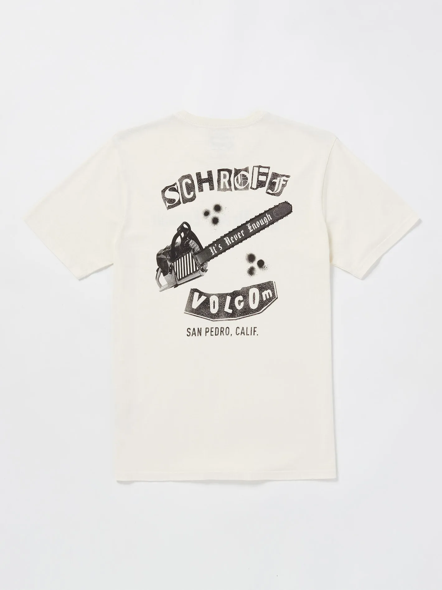 T-Shirt Schroff X Volcom Chainshaw - Off White