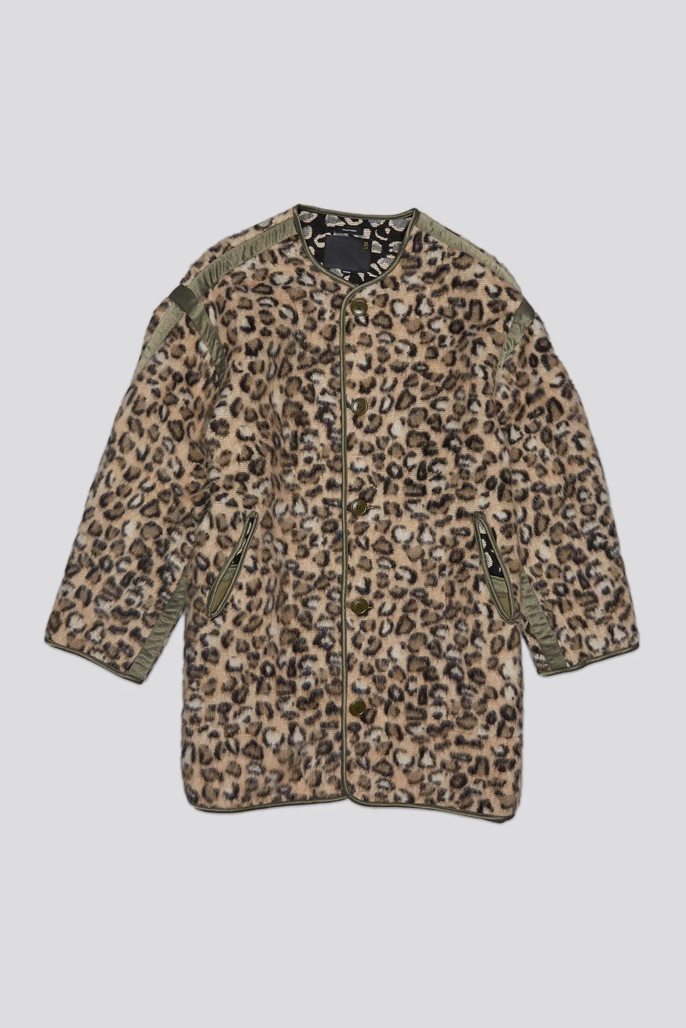 TAPED LINER COAT - WOOLY LEOPARD
