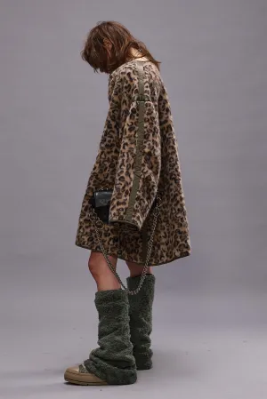 TAPED LINER COAT - WOOLY LEOPARD