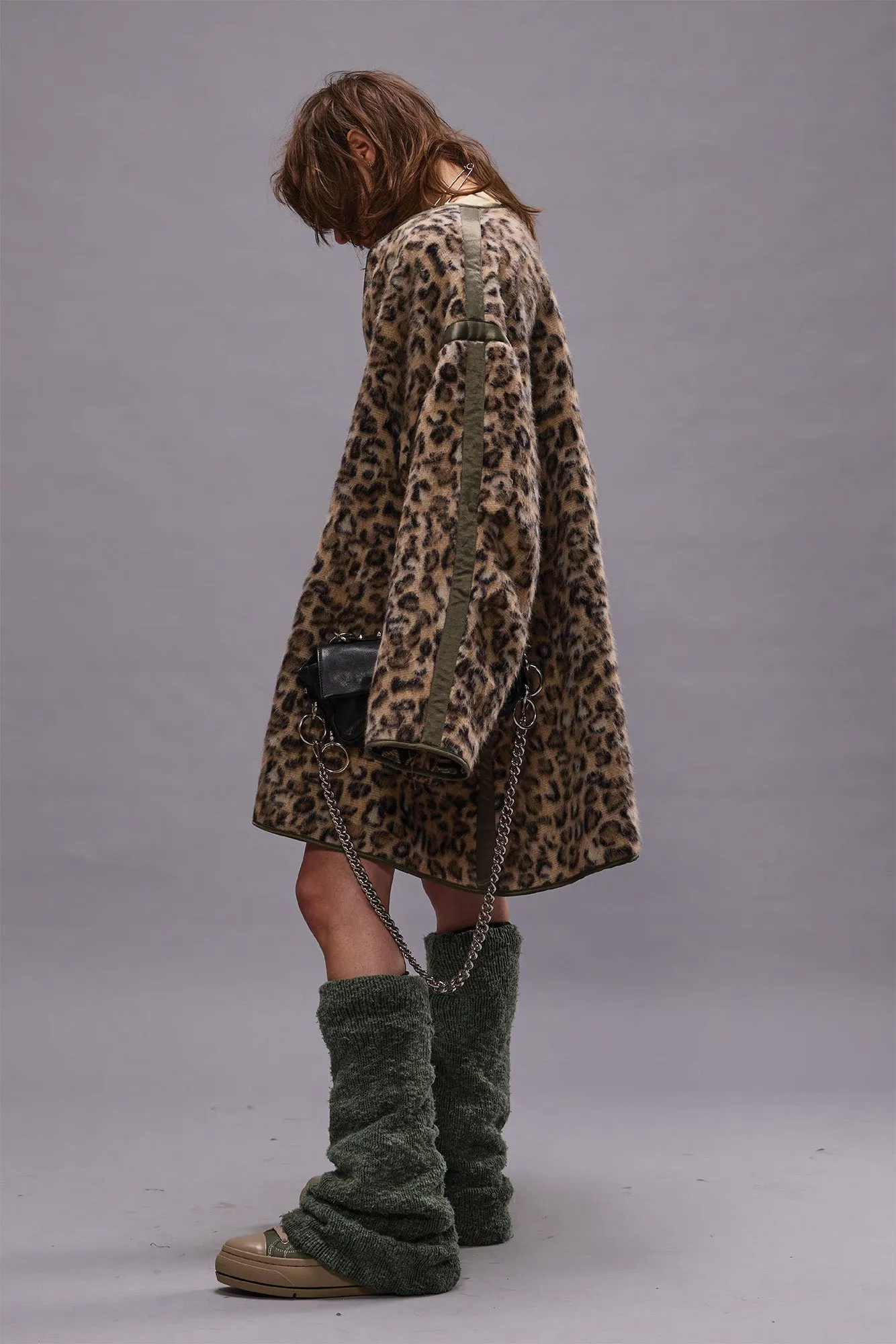 TAPED LINER COAT - WOOLY LEOPARD