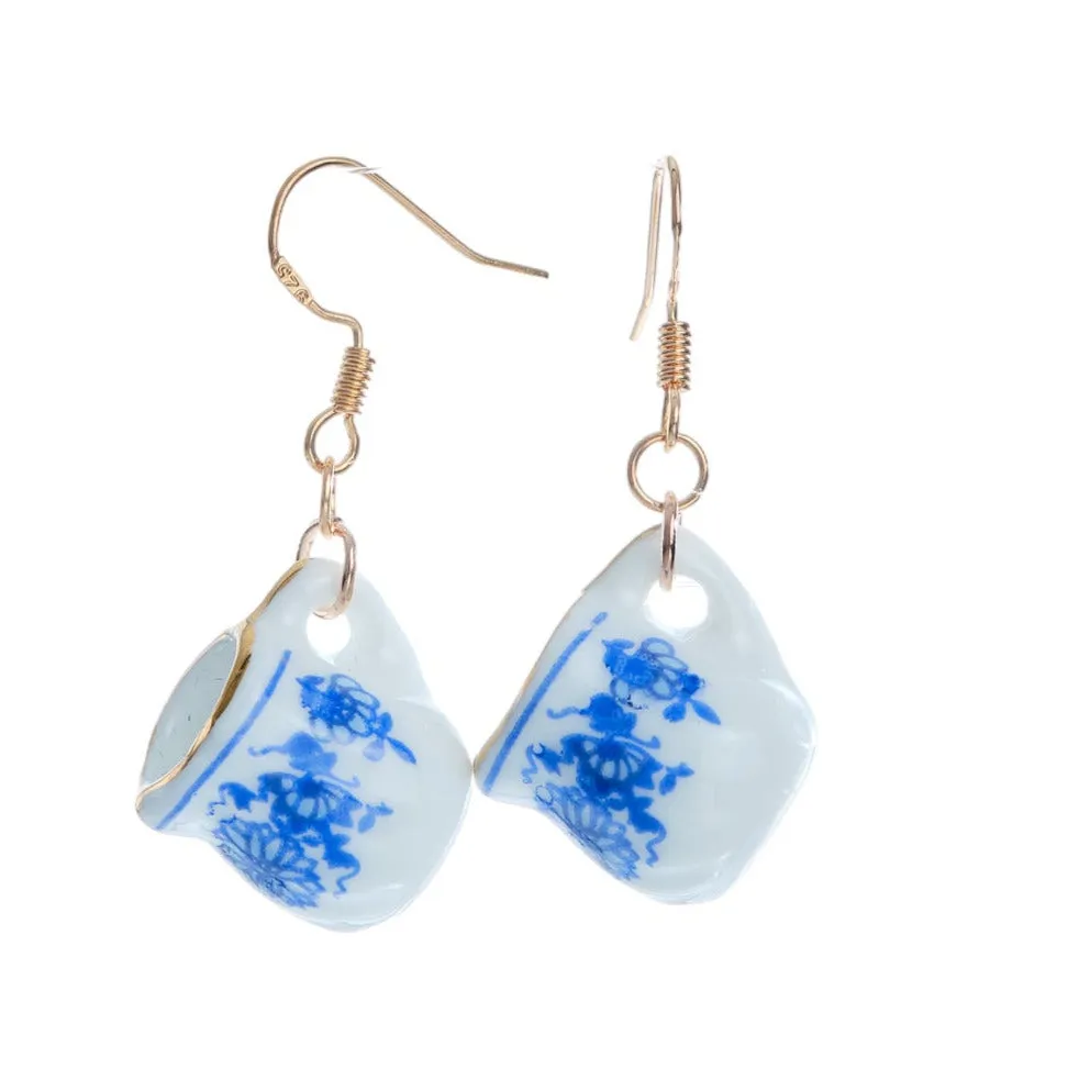 Tea Set Creamer Dangle Earrings