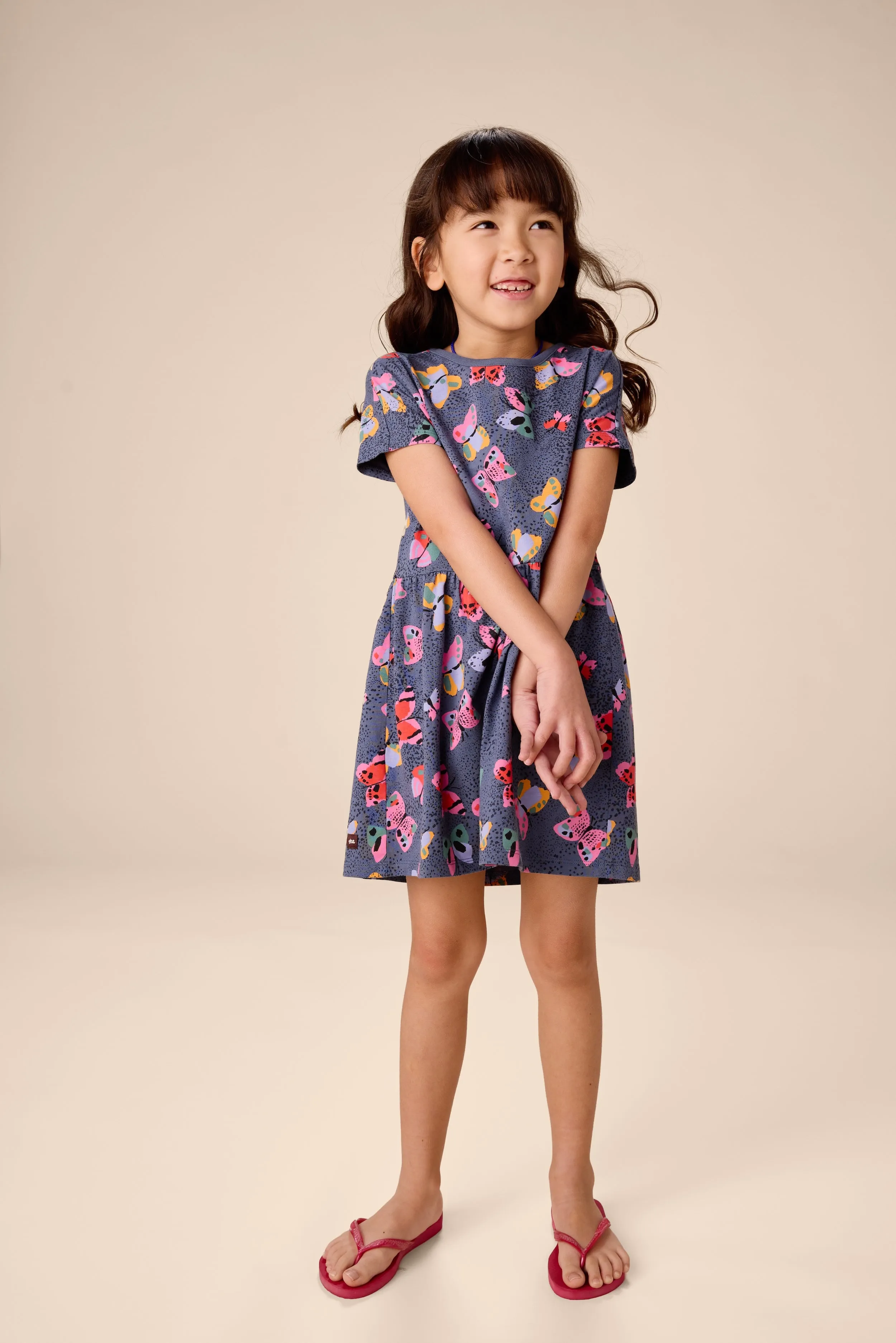 Tea Short Sleeve Twirl Dress