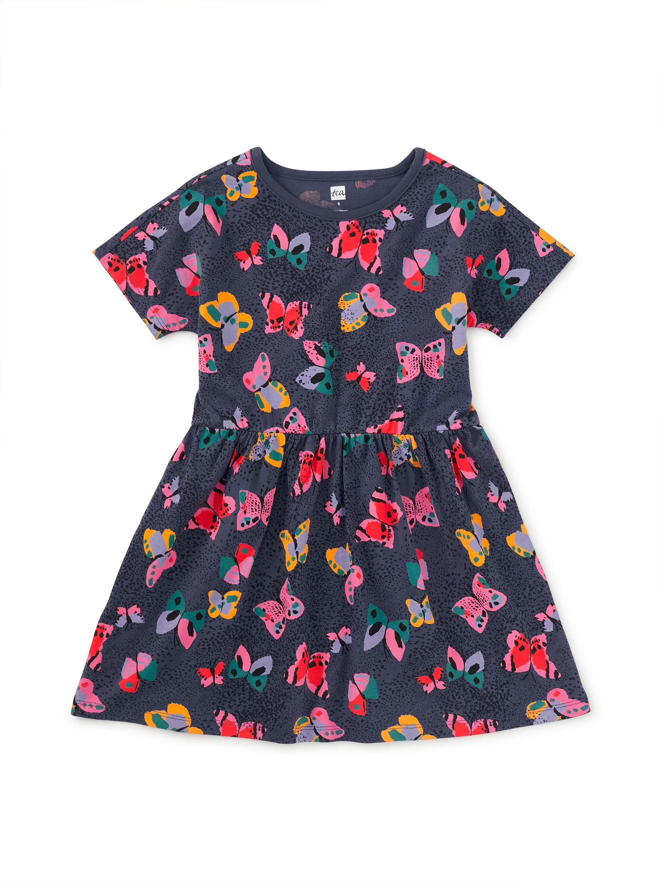 Tea Short Sleeve Twirl Dress