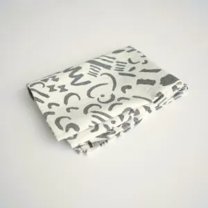 Tea Towel - Dashes & Moons - Charcoal