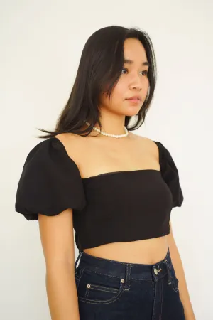 Terno Puff Sleeve Top Black
