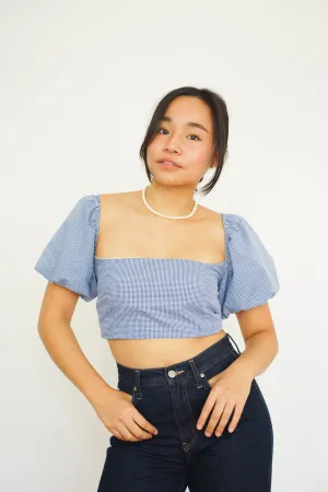 Terno Puff Sleeve Top Gingham
