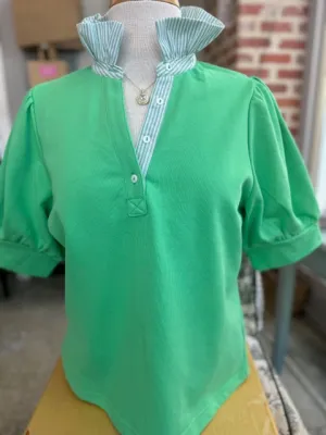 The Pretty Little Polo-Apple Green